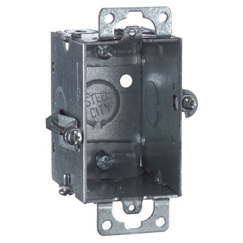 single gang old work box metal|1 gang steel outlet box.